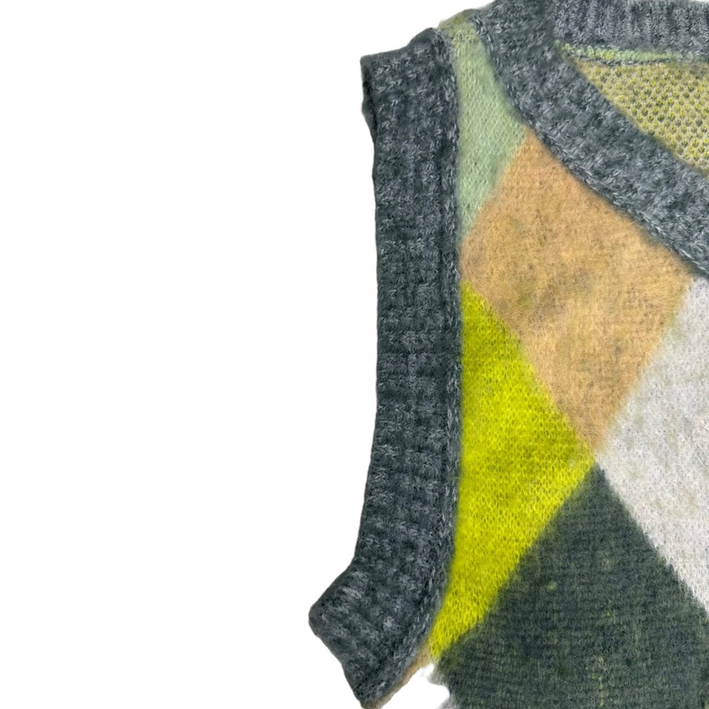 RELIST Tomorrow NWT Free People Quinn Sweater Vest in Stormy Spring Combo xs - Picture 12 of 13